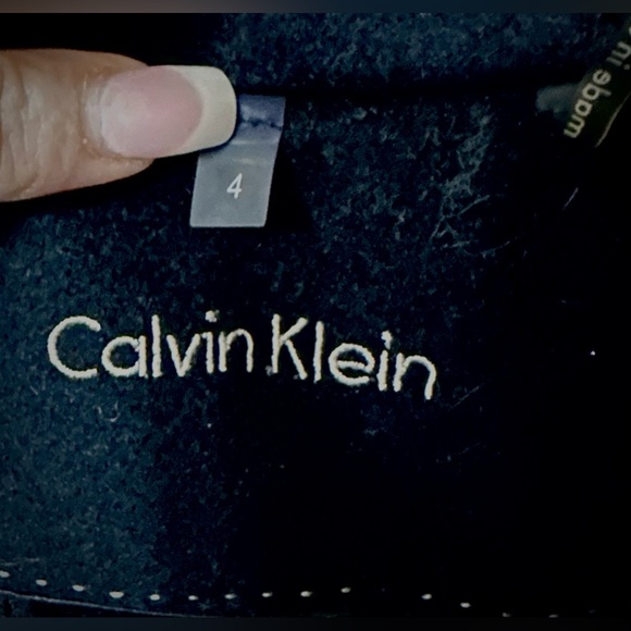 Calvin Klein Wool Blend Black Coat - Picture 3 of 5